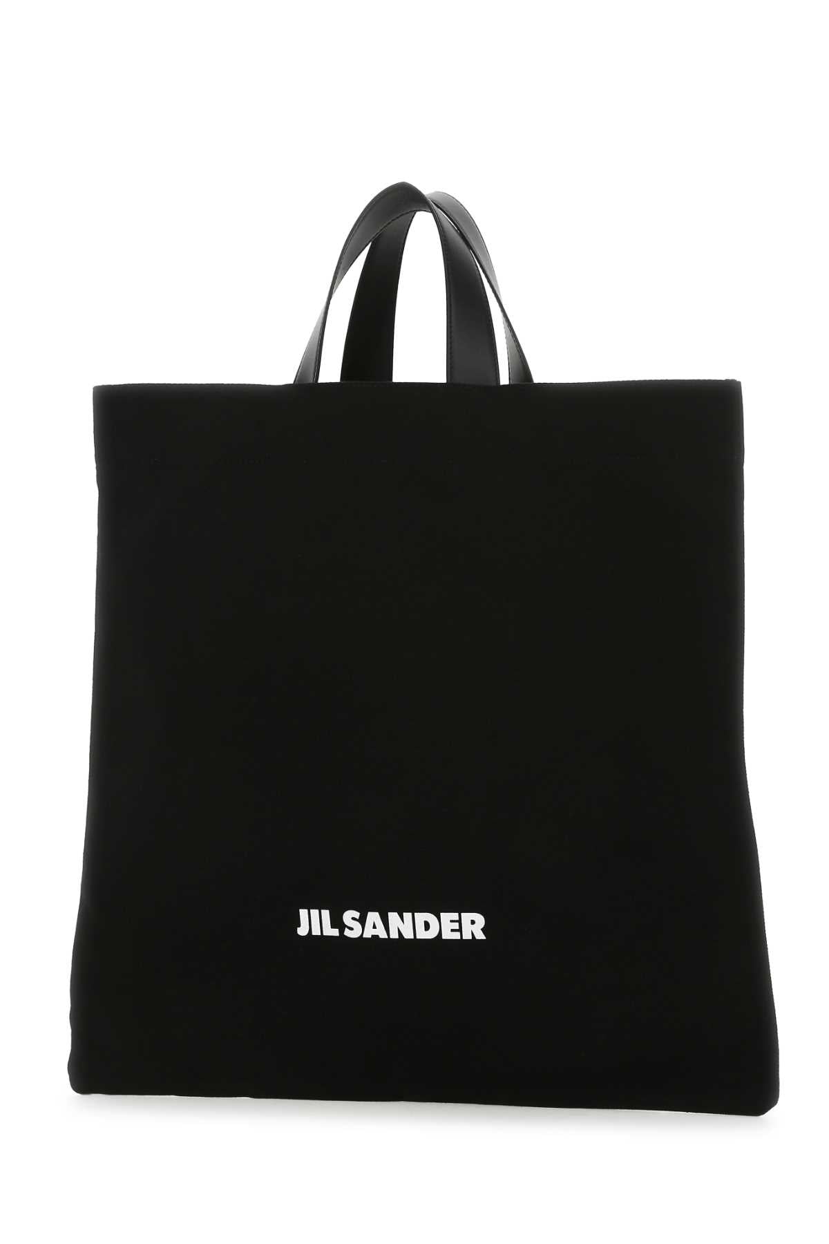 Jil Sander Women Black Canvas Shopping Bag by Luosophy