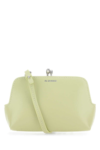 Jil Sander Women Pastel Green Leather Micro Goji Crossbody Bag by Luosophy
