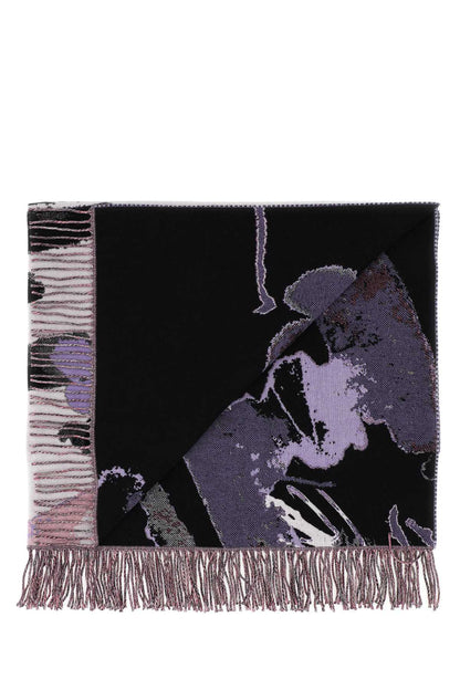 Alexander Mcqueen Women Embroidered Wool Blend Blanket by Luosophy