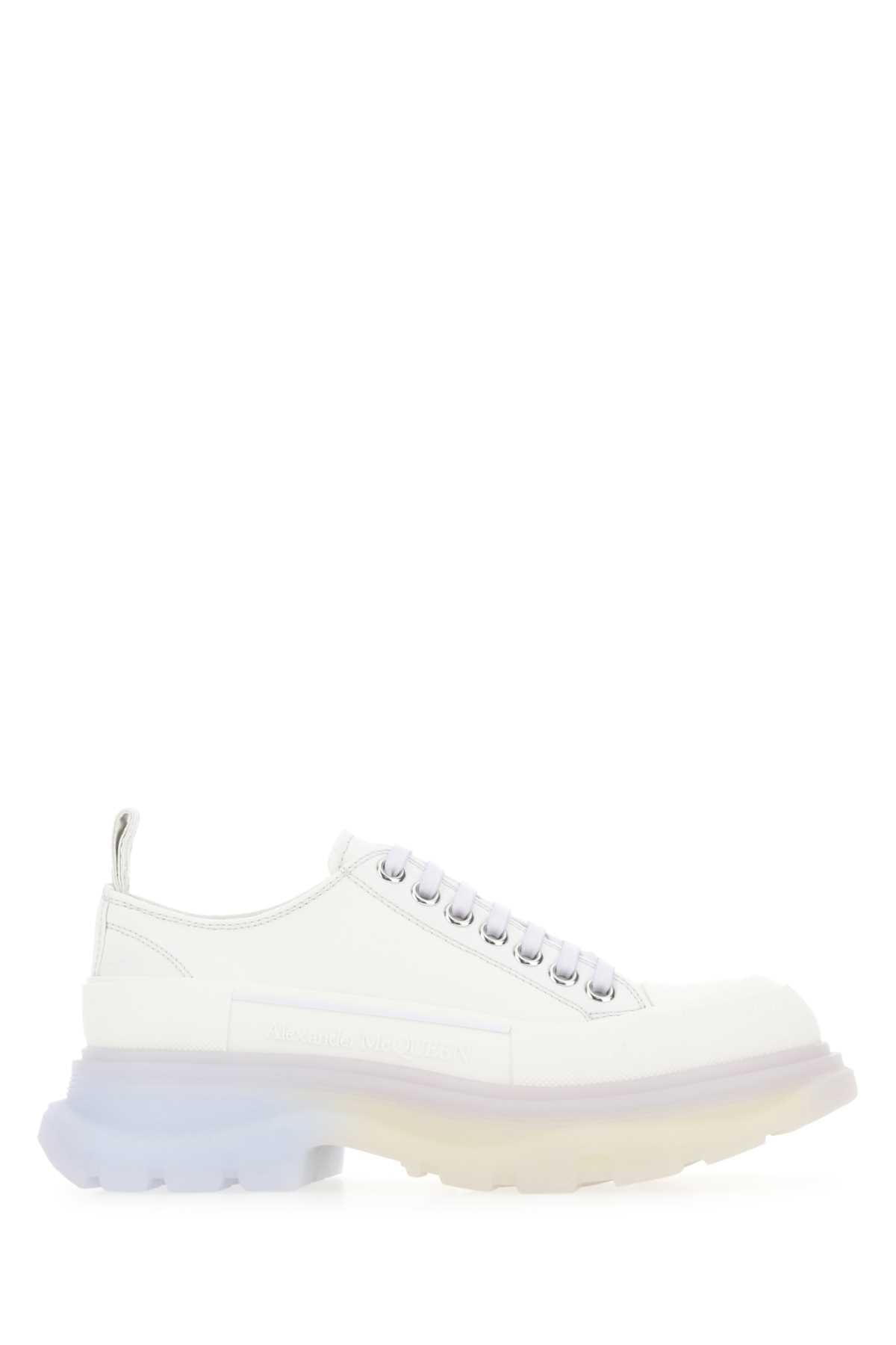 Alexander Mcqueen Women Chalk Canvas Tread Slick Sneakers by Luosophy