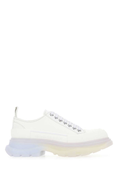 Alexander Mcqueen Women Chalk Canvas Tread Slick Sneakers by Luosophy
