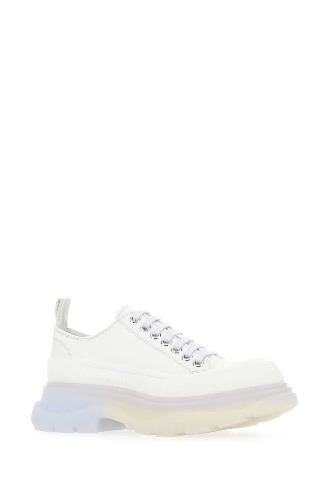 Alexander Mcqueen Women Chalk Canvas Tread Slick Sneakers by Luosophy