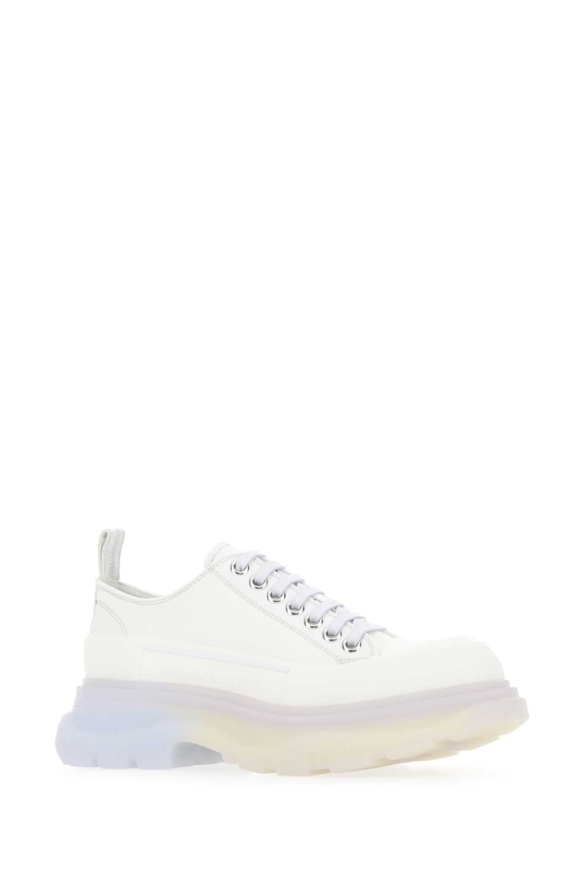 Alexander Mcqueen Women Chalk Canvas Tread Slick Sneakers by Luosophy