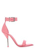 Alexander Mcqueen Women Pink Satin Sandals by Luosophy
