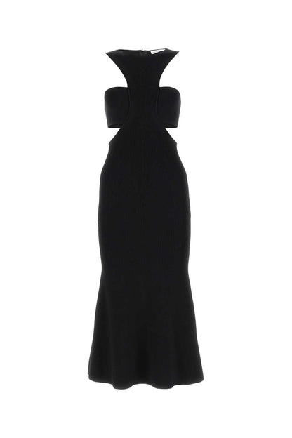 Alexander Mcqueen Women Black Viscose Blend Dress by Luosophy