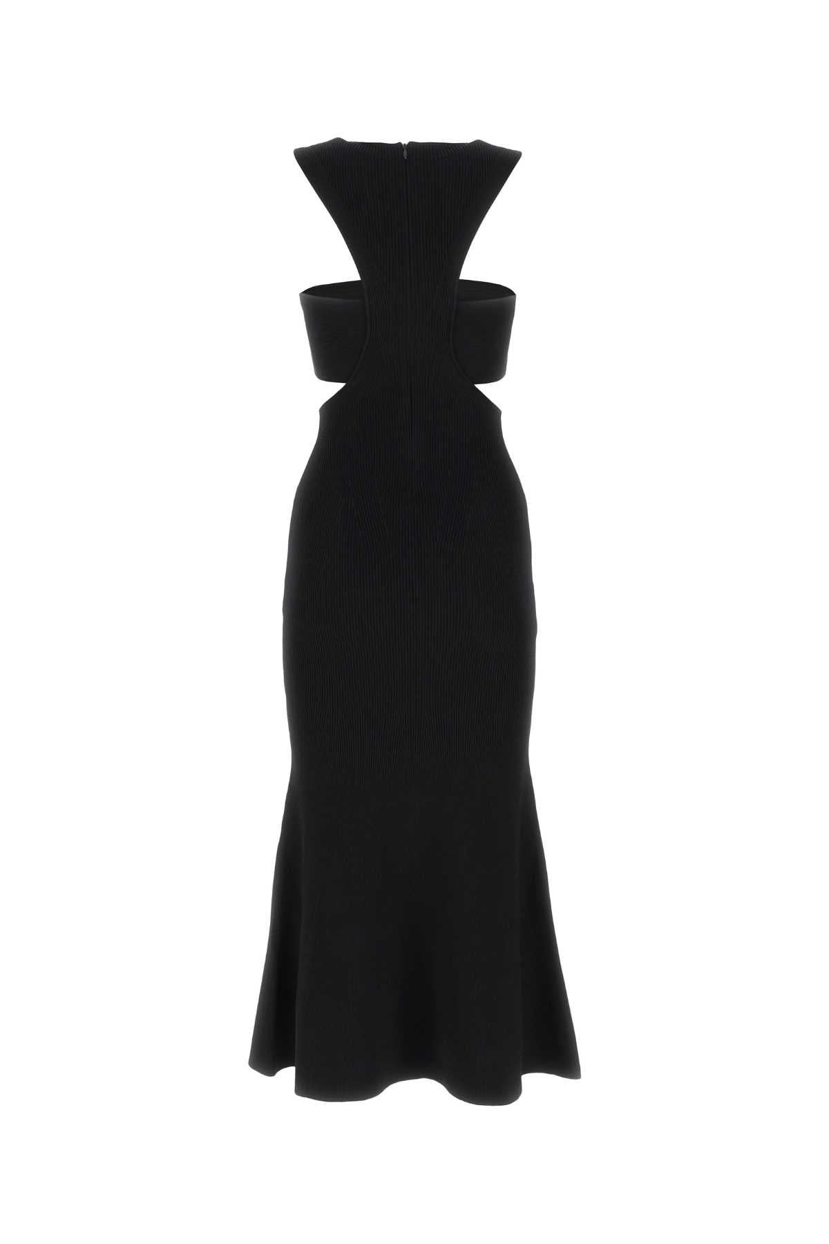 Alexander Mcqueen Women Black Viscose Blend Dress by Luosophy