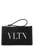 Valentino Garavani Men Black Leather Card Holder by Luosophy