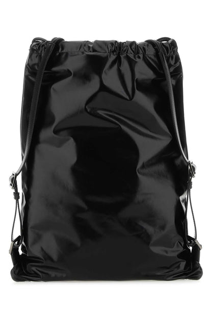 Valentino Garavani Men Black Leather Vltn Sack by Luosophy