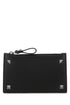 Valentino Garavani Men Black Leather Rockstud Card Holder by Luosophy