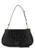 Chloe Women Black Leather Marcie Clutch by Luosophy