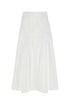 Chloe Women White Poplin Skirt by Luosophy