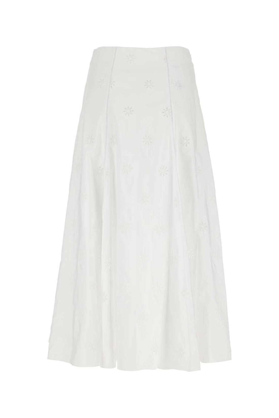 Chloe Women White Poplin Skirt by Luosophy