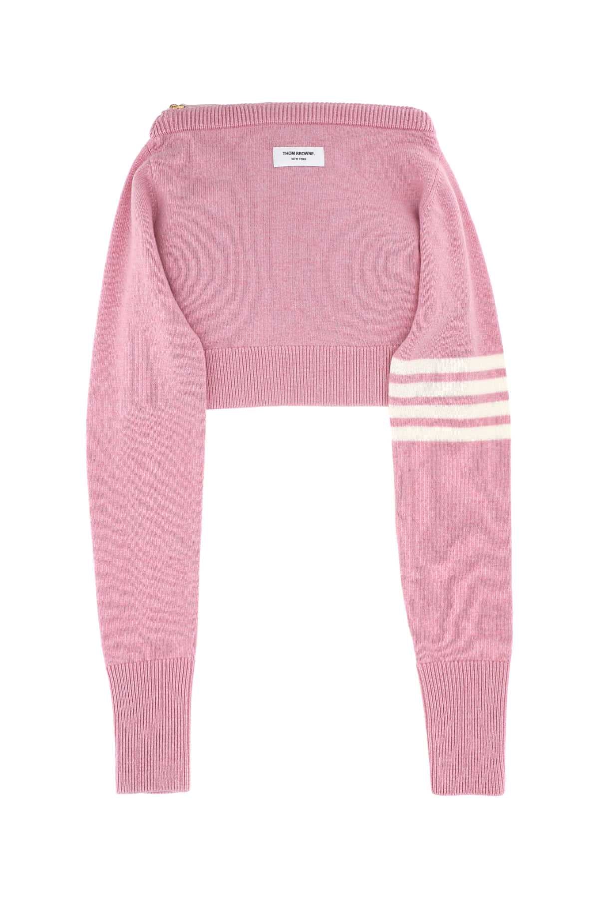 Thom Browne Unisex Pink Wool Clutch by Luosophy