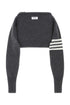 Thom Browne Unisex Melange Grey Wool Clutch by Luosophy