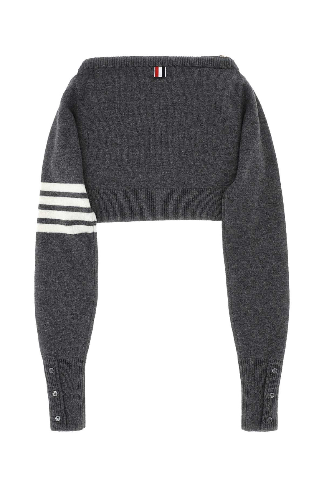 Thom Browne Unisex Melange Grey Wool Clutch