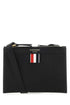 Thom Browne Women Black Leather Mini Document Holder by Luosophy