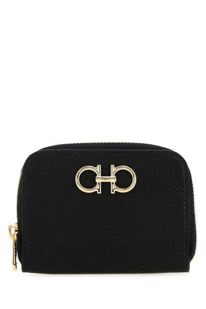 Salvatore Ferragamo Women Black Leather Coin Case by Luosophy