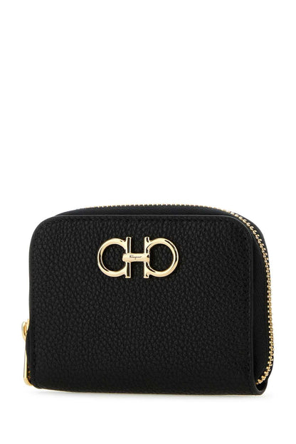 Salvatore Ferragamo Women Black Leather Coin Case by Luosophy