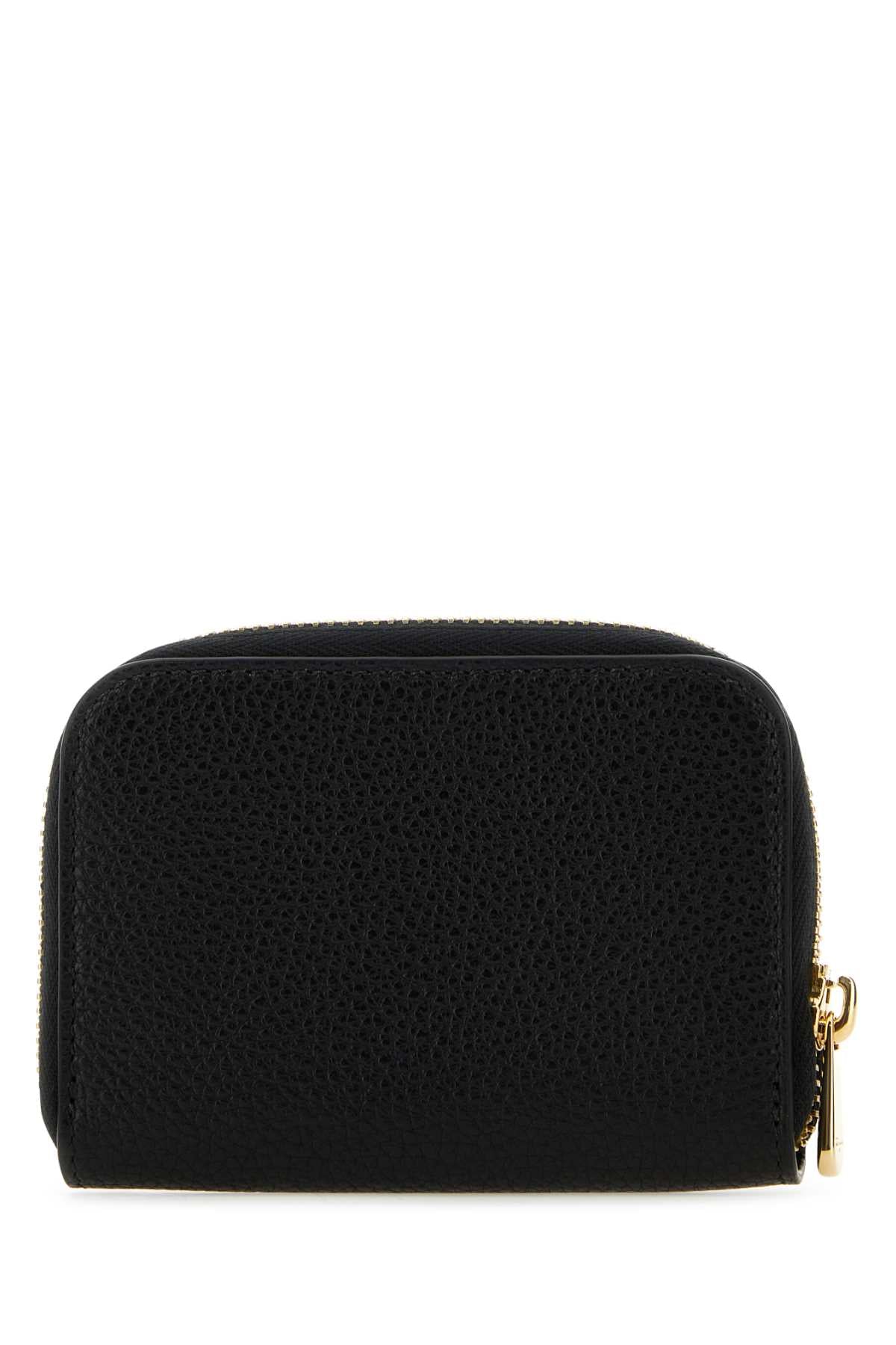 Salvatore Ferragamo Women Black Leather Coin Case by Luosophy