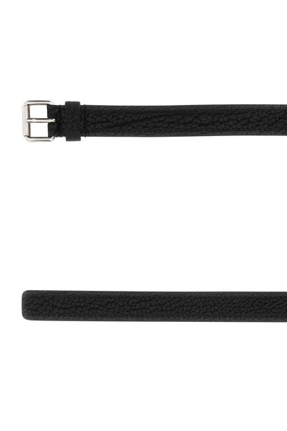 Prada Men Black Leather Belt by Luosophy