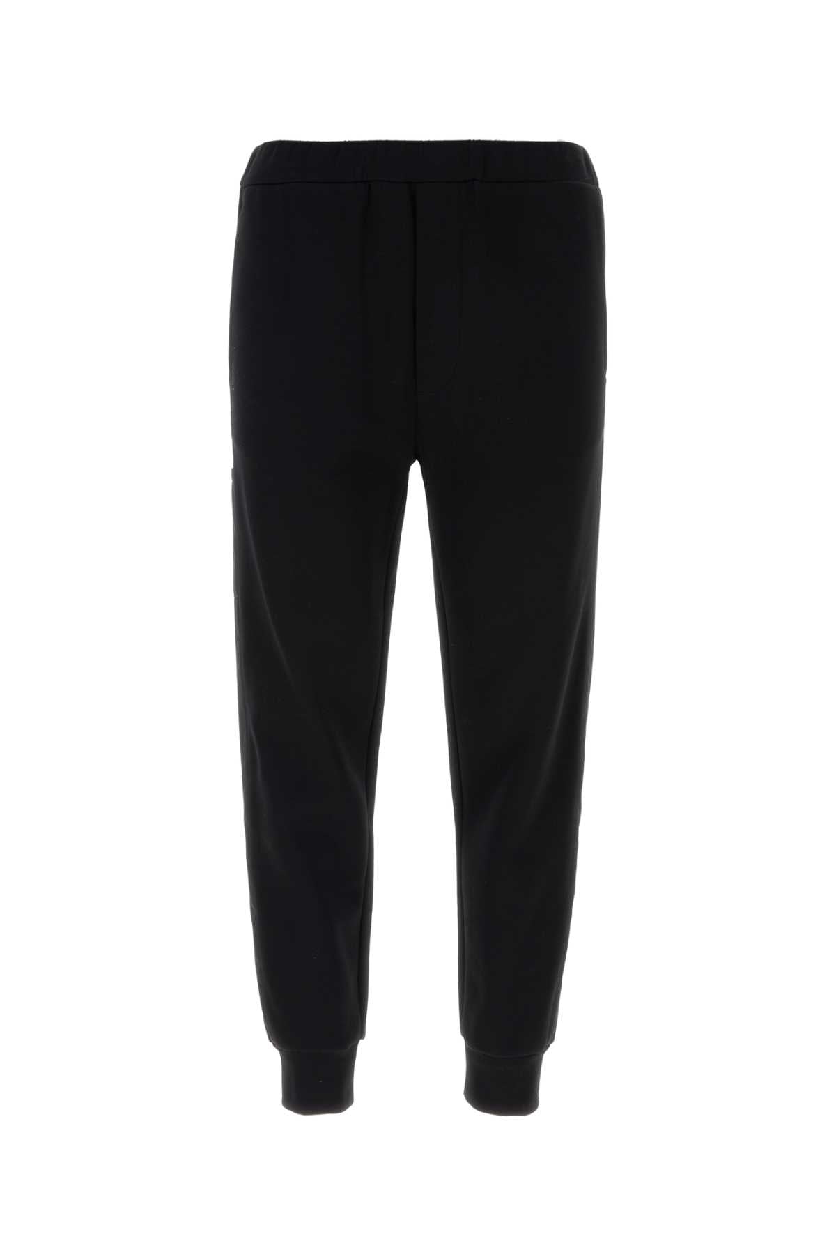 Prada Men Black Cotton Blend Joggers by Luosophy