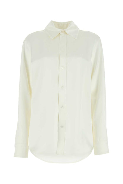 Bottega Veneta Women Ivory Satin Shirt by Luosophy