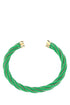 Bottega Veneta Women Grass Green Nappa Leather Twist Bracelet by Luosophy