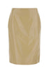 Bottega Veneta Women Beige Leather Skirt by Luosophy