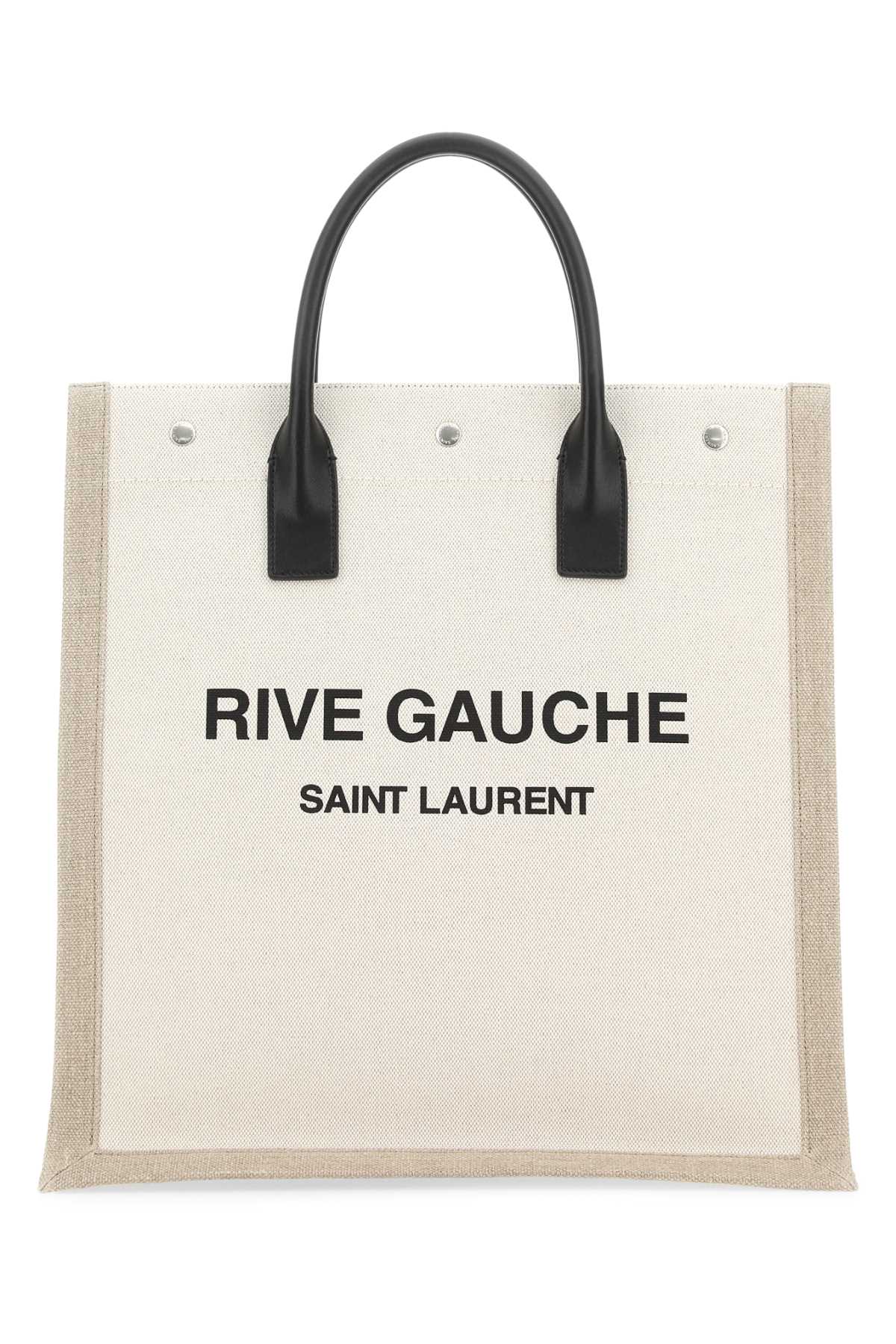 Saint Laurent Men Two-Tone Canvas Rive Gauche Shopping Bag by Luosophy