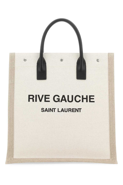 Saint Laurent Men Two-Tone Canvas Rive Gauche Shopping Bag by Luosophy