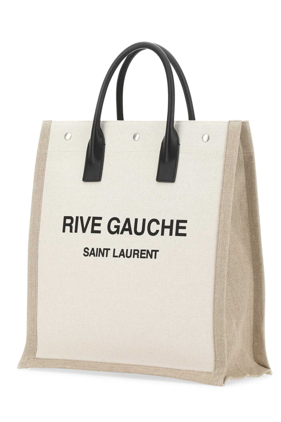 Saint Laurent Men Two-Tone Canvas Rive Gauche Shopping Bag by Luosophy