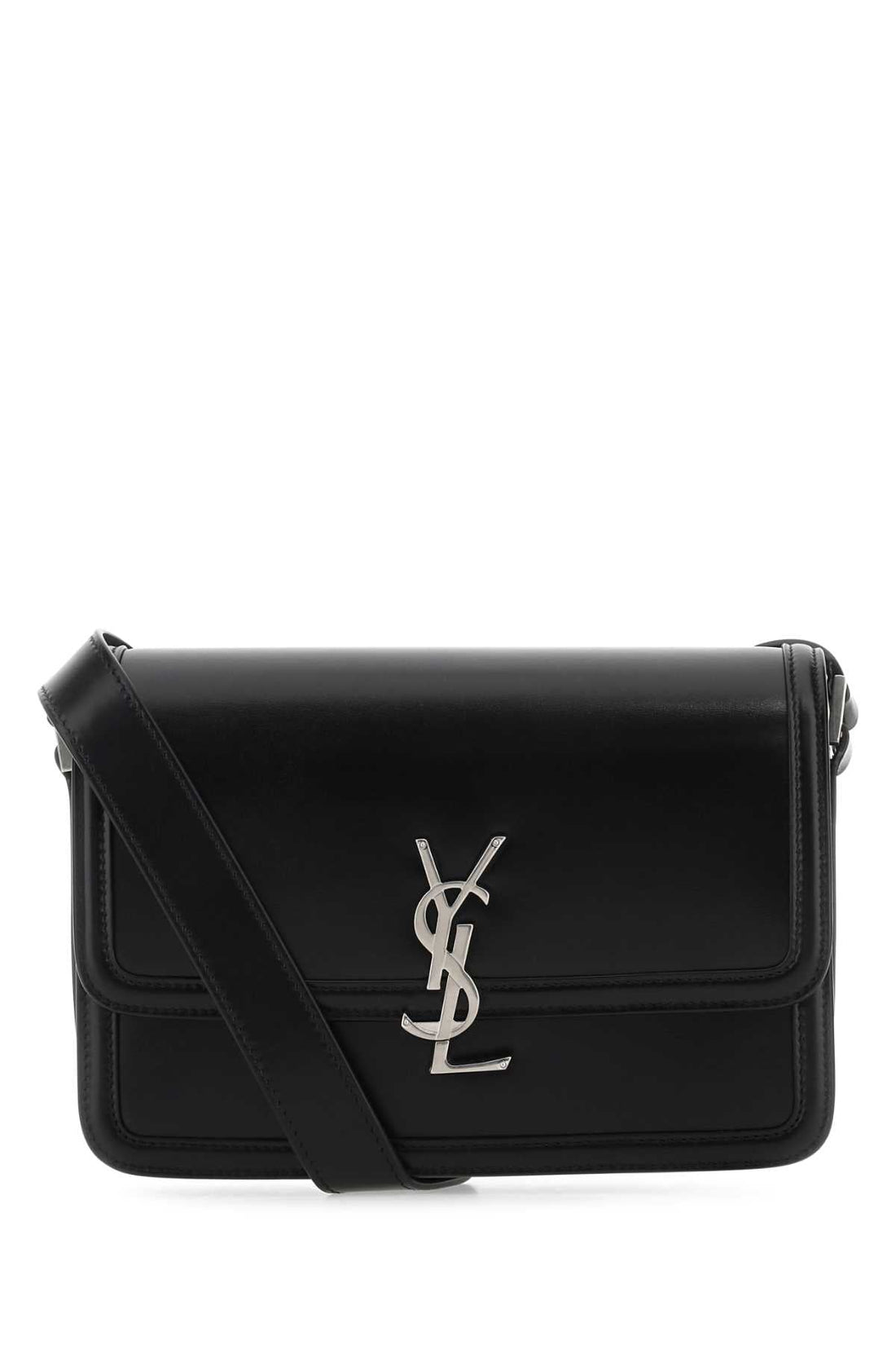 Saint Laurent Men Black Leather Solferino Shoulder Bag by Luosophy