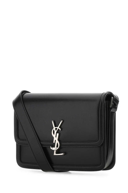 Saint Laurent Men Black Leather Solferino Shoulder Bag by Luosophy