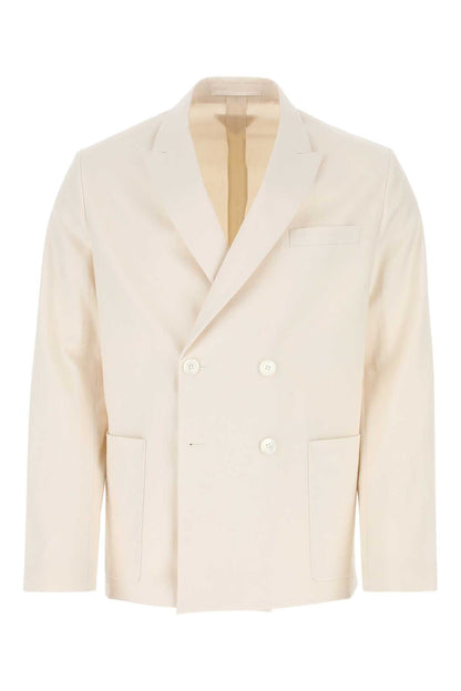 Prada Men Ivory Cotton Blazer by Luosophy