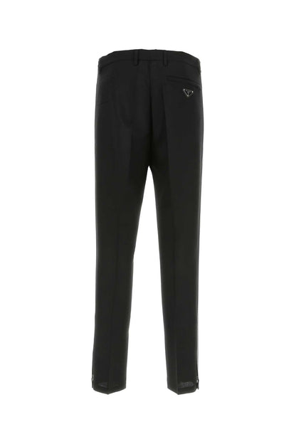 Prada Men Black Mohair Blend Pant by Luosophy