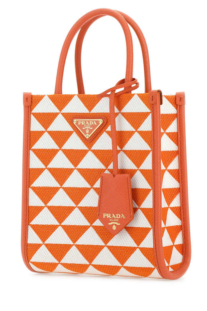 Prada Women Embroidered Fabric Micro Symbole Handbag by Luosophy