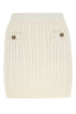 Prada Women Ivory Cotton Blend Mini Skirt by Luosophy