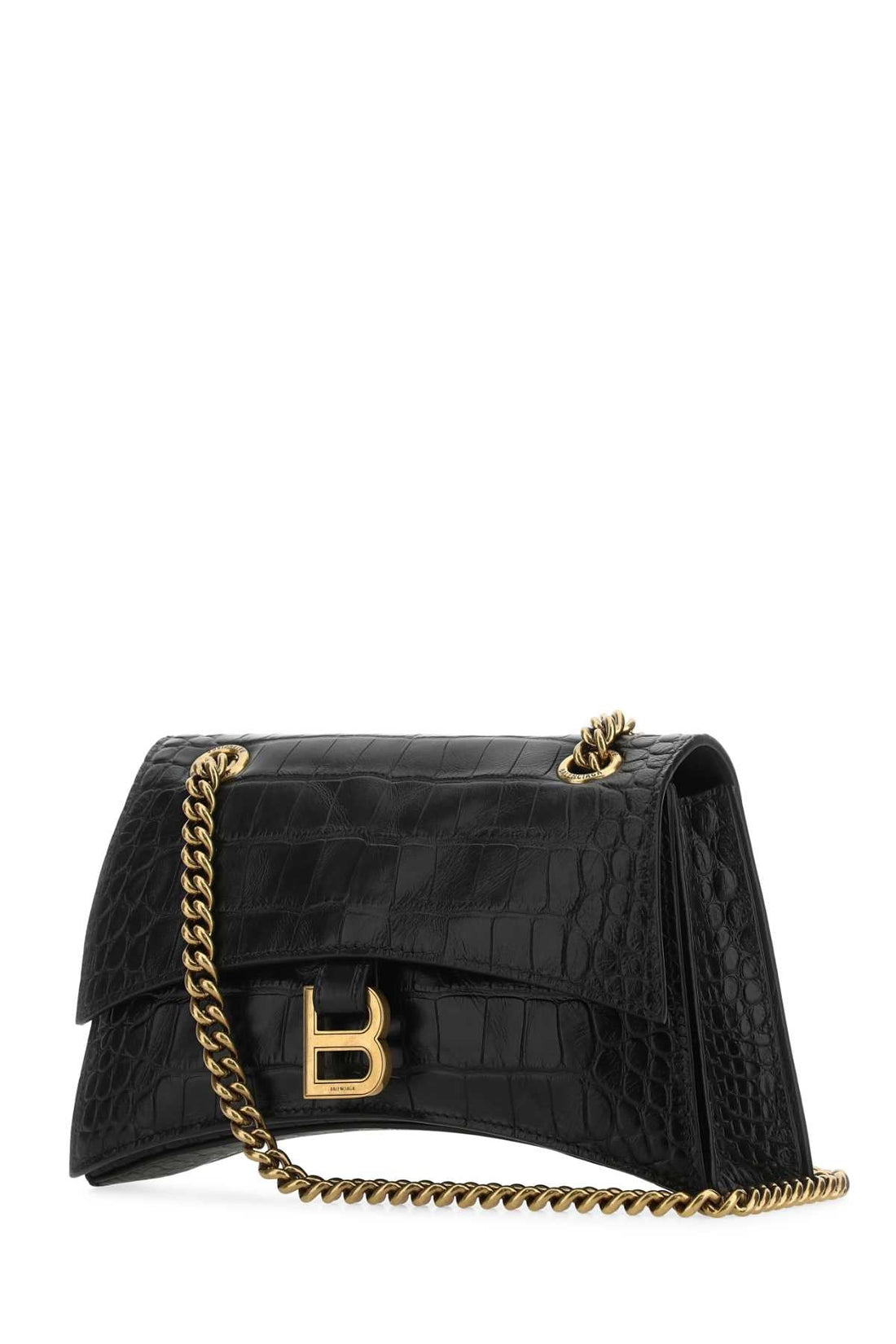 Balenciaga Women Black Leather Crush S Shoulder Bag by Luosophy