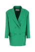 Valentino Garavani Women Green Crepe Couture Oversize Blazer by Luosophy