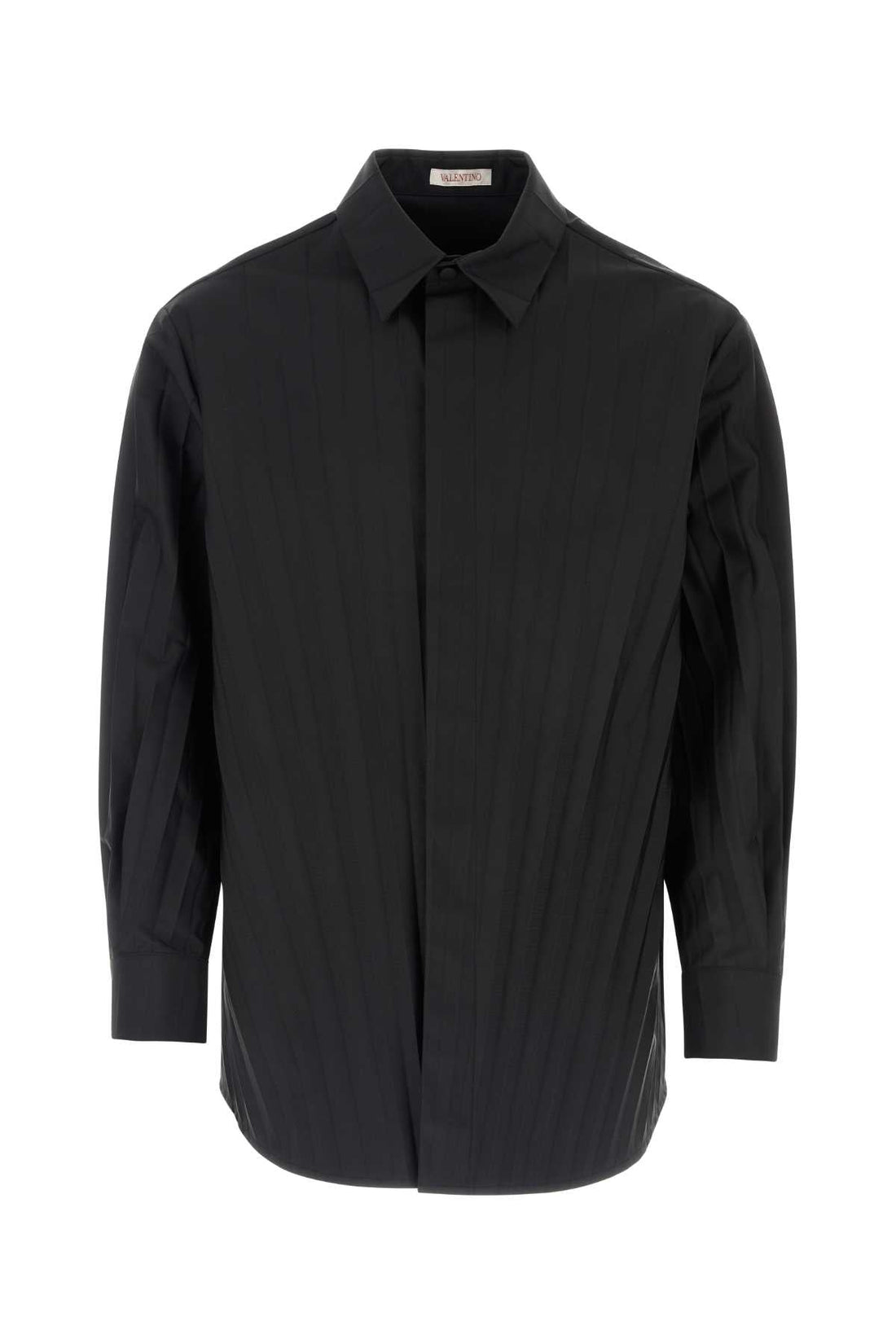 Valentino Garavani Men Black Tech Nylon Oversize Shirt by Luosophy
