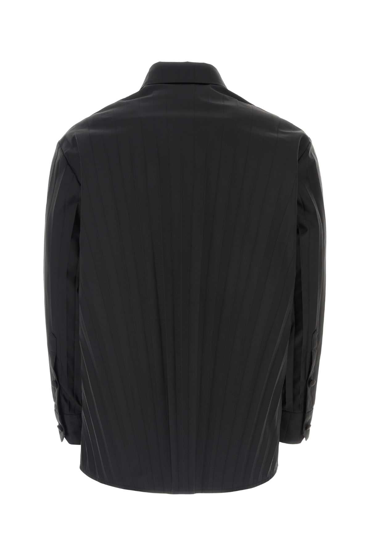 Valentino Garavani Men Black Tech Nylon Oversize Shirt by Luosophy