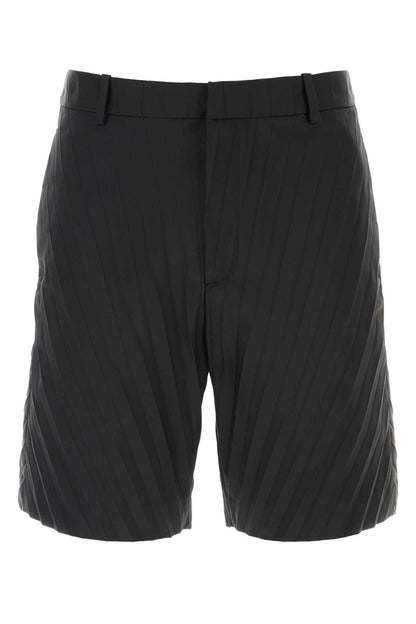 Valentino Garavani Men Black Nylon Bermuda Shorts