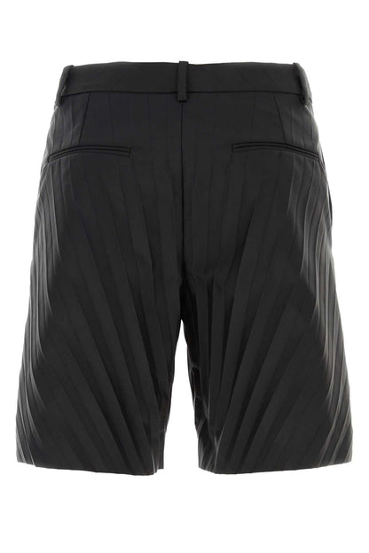 Valentino Garavani Men Black Nylon Bermuda Shorts by Luosophy