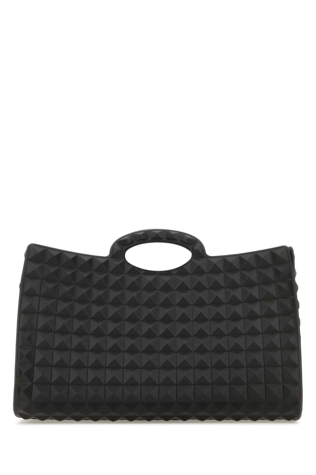 Valentino Garavani Men Black Rubber Le Troisiã¨Me Shopping Bag by Luosophy
