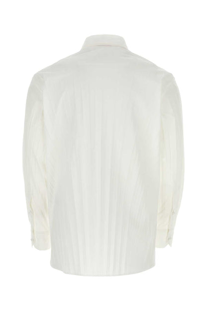 Valentino Garavani Men White Tech Nylon Oversize Shirt by Luosophy