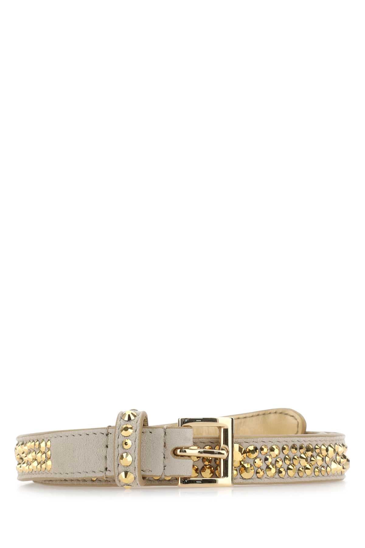 Prada Women Embellished Suede Belt by Luosophy