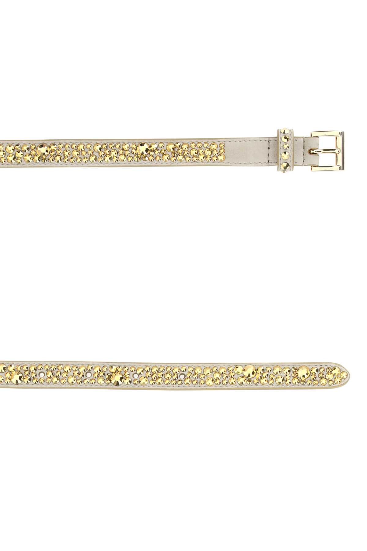 Prada Women Embellished Suede Belt by Luosophy