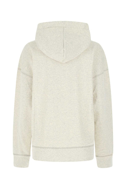 Isabel Marant Etoile Women Melange Ivory Cotton Blend Mansel Sweatshirt