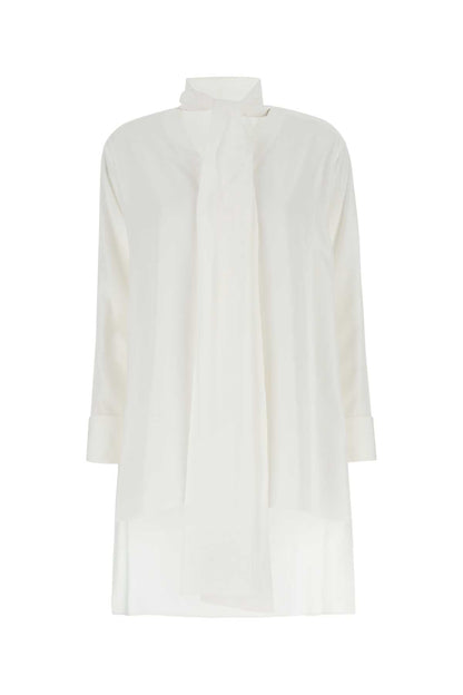Loewe Women Ivory Crepe Oversize Blouse by Luosophy
