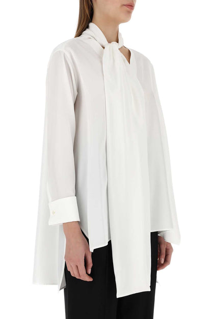 Loewe Women Ivory Crepe Oversize Blouse by Luosophy